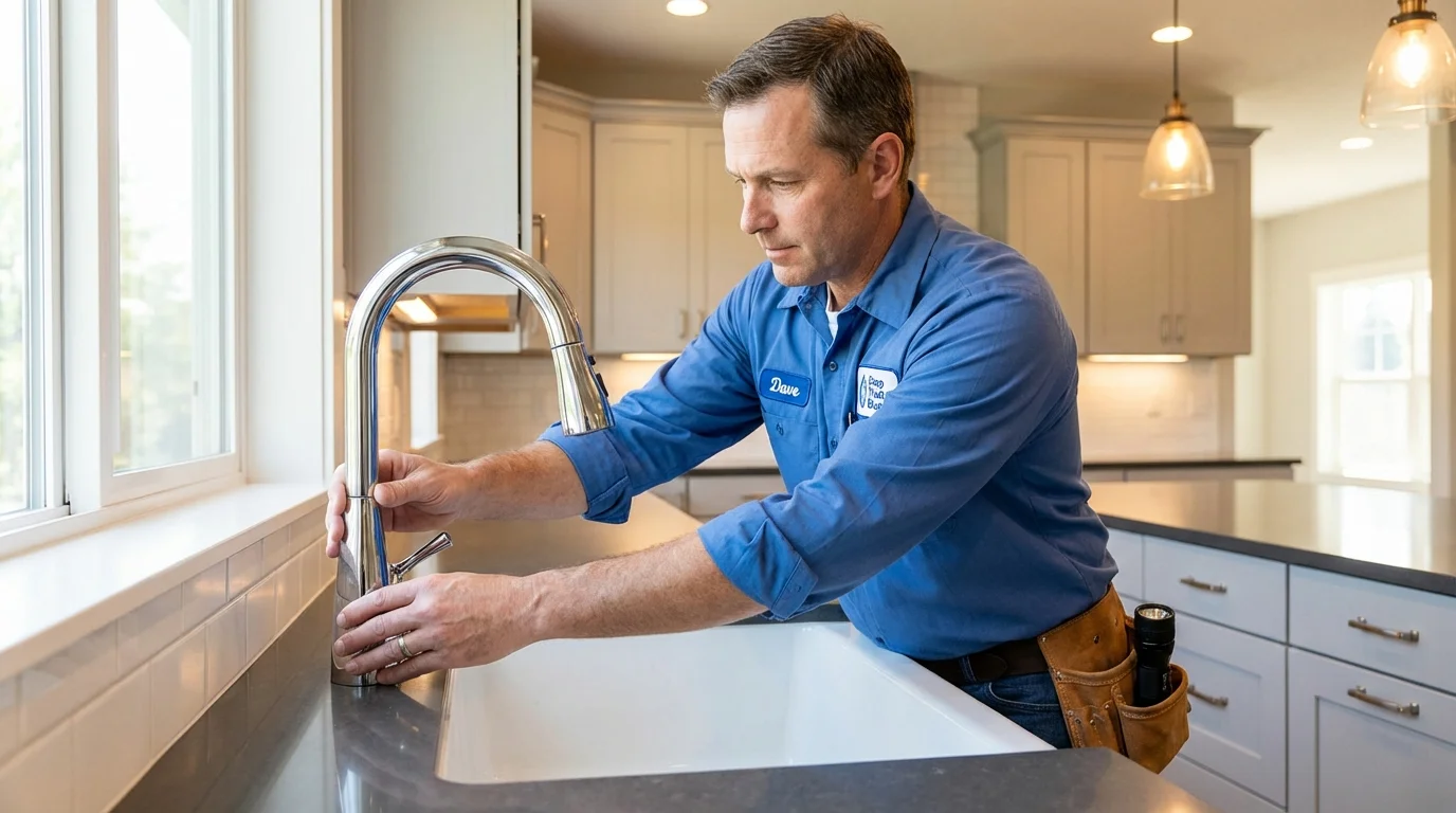 Kitchen faucet installation by Johns Plumbing LLC in Moraga